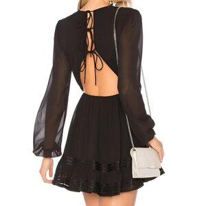 Lovers + Friends Allister Open Back Dress Black S NWT